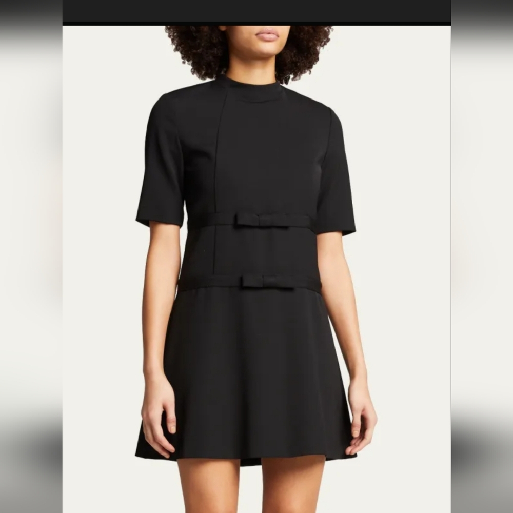 Rebecca Taylor Short-Sleeve Bow Dress Size 4